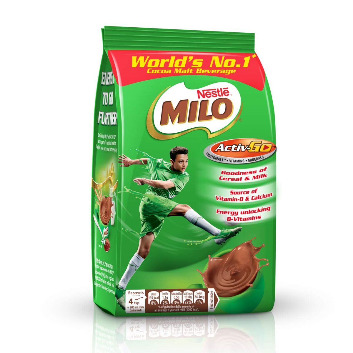 MILO Nestle Activ-Go Powder Health Drink- (Chocolate Flavour) Pouch, 400 G  Amazon.in Grocery & Gourmet Foods