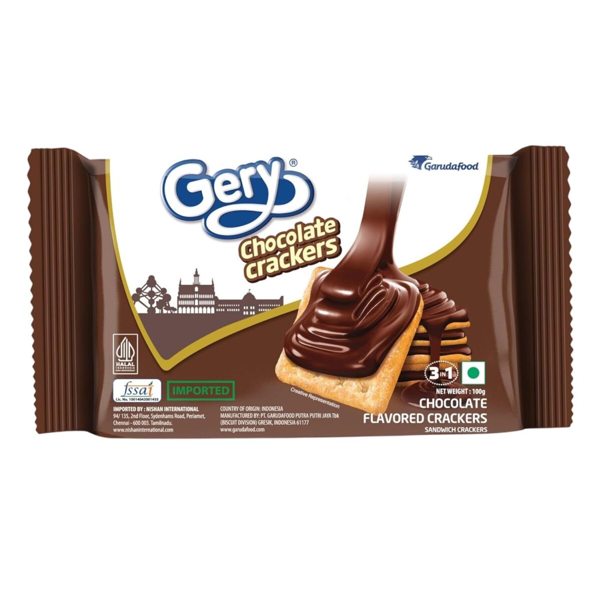 Gery Chocolate Flavoured Crackers, Imported, Pack of 3 Each 100g  Amazon.in Grocery & Gourmet Foods - Image 2