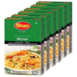 Shan Biryani Mustard Masala, 6 Pack, 6 x 50 g